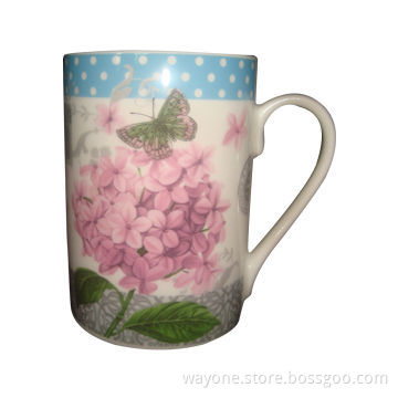 Fine China/Porcelain Mug with White Dots and 9oz Volume, Ideal for Gifts and Promotions, Classic